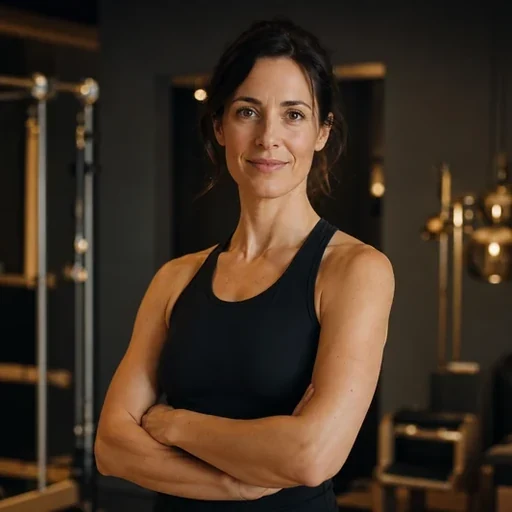Trainerin Melanie Koch im Rücken-Training
